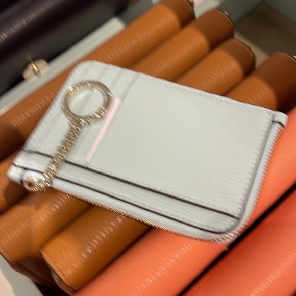 Kate Spade Darcy Medium L-Zip Card Holder Blue Glow - Picture 8 of 13